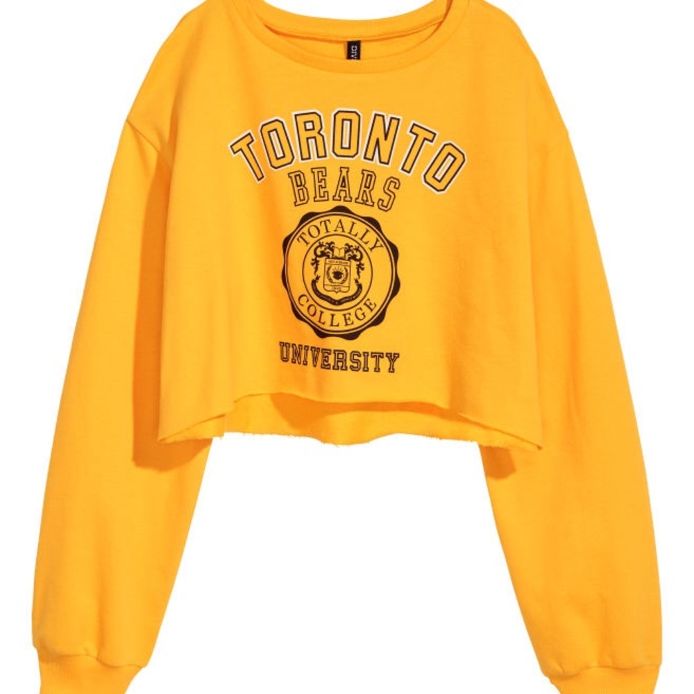 yellow crop top